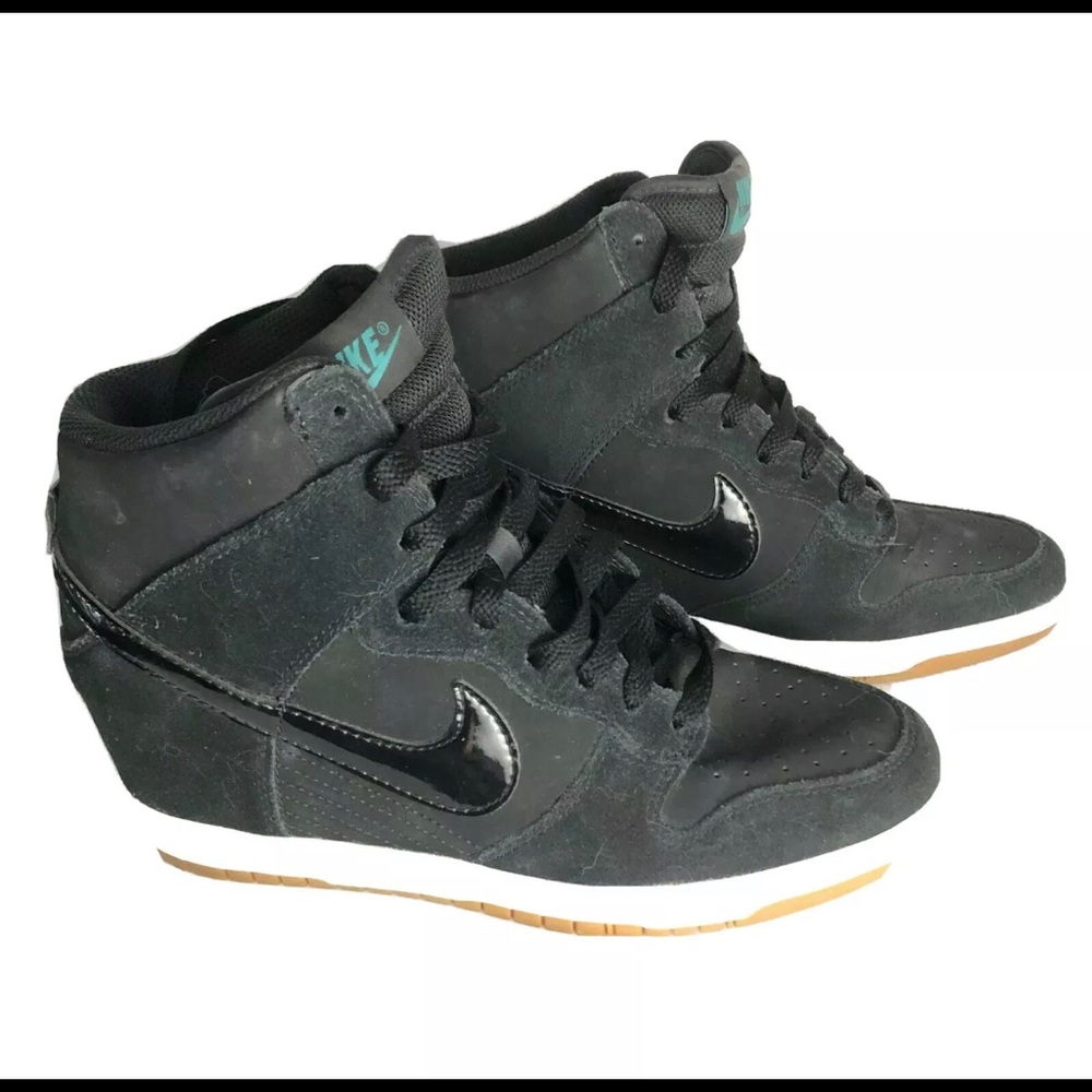 Nike Sky Hi Dunk All Black Wedge. Rare